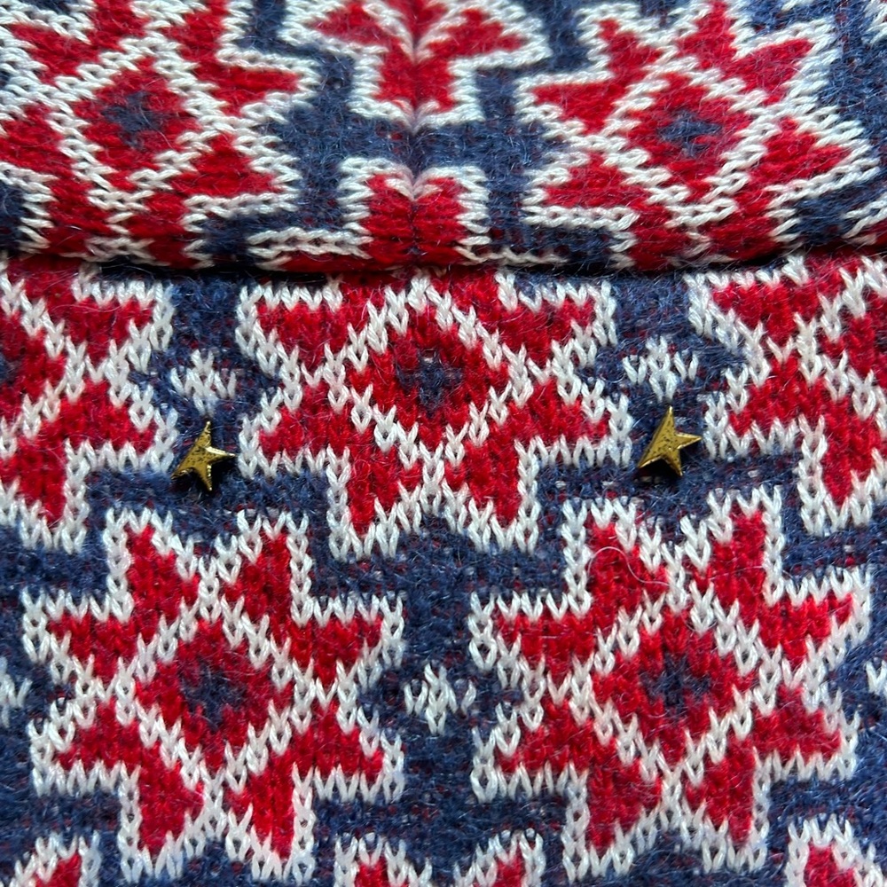 Golden Goose Red, White and Blue Wool Mohair Hooded Sweater.  Like New! - Picture 7 of 8